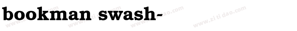 bookman swash字体转换